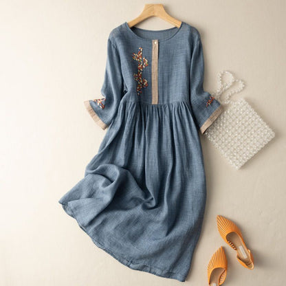 Women's Patterned Casual Summer Midi Dress