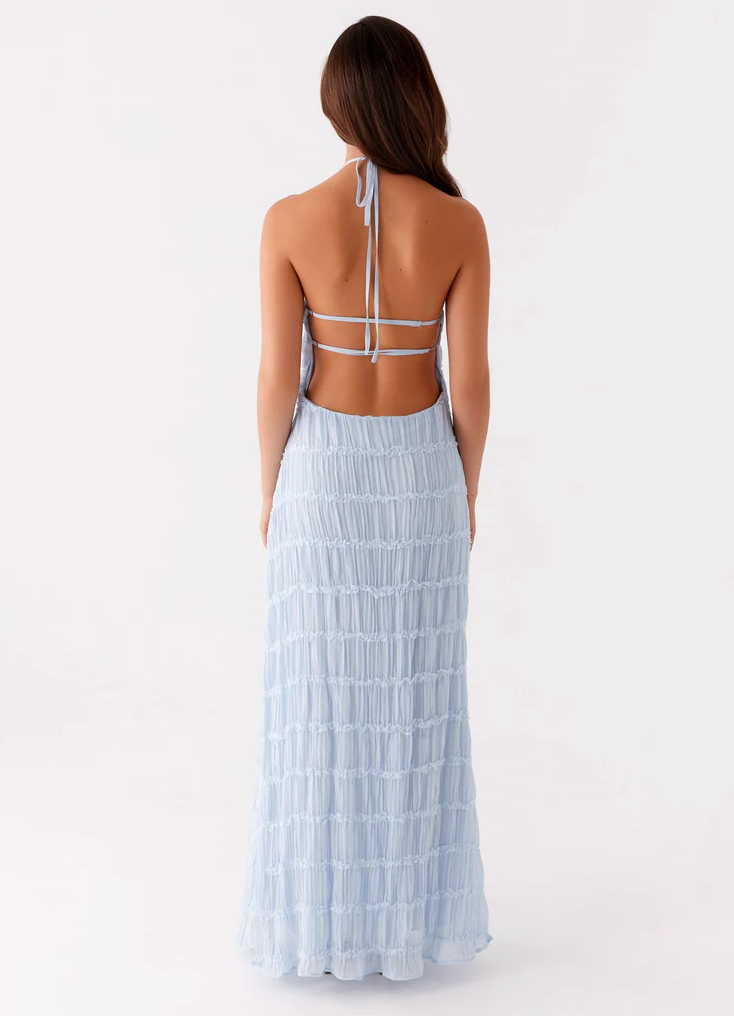Women's Halter Evening Maxi Dress