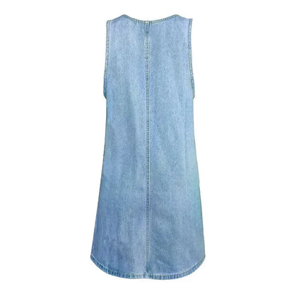 Women's Sleeveless Denim Mini Dress