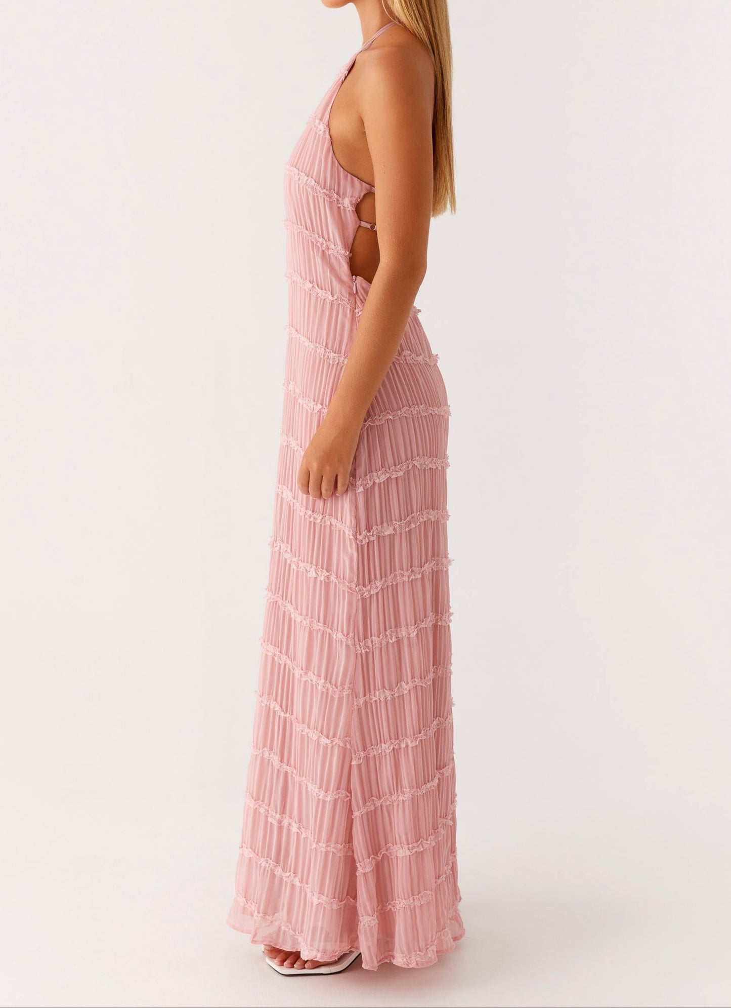 Women's Halter Evening Maxi Dress