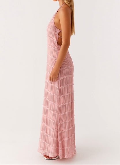Women's Halter Evening Maxi Dress