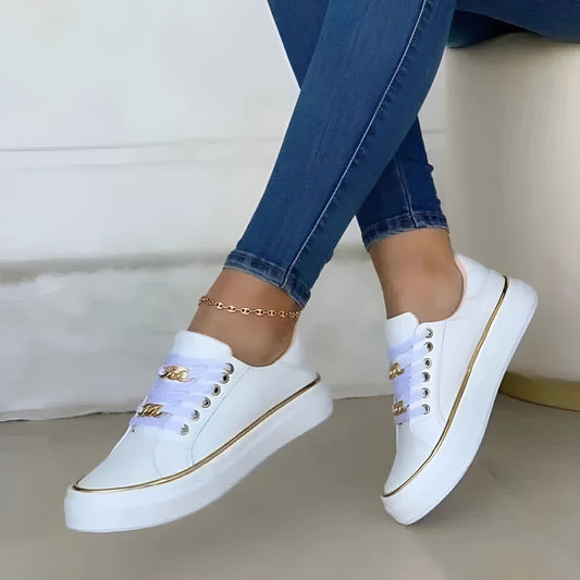 Women's Platform Sneakers with Chain Detail