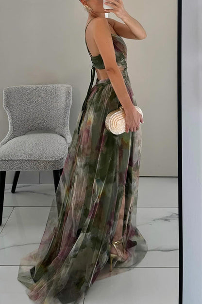 Women's Floral Print Summer Maxi Dress