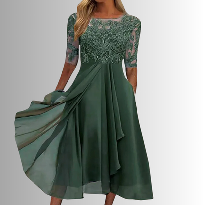 Women's Lace Bodycon Midi Dress