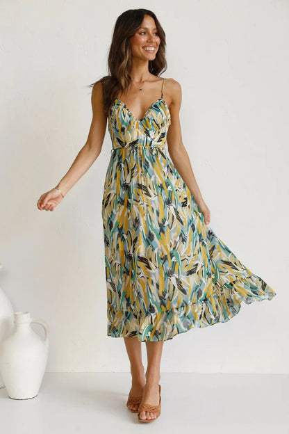 Women's Floral Special Event Midi Dress