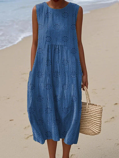 Women's Sleeveless Casual Summer Midi Dress