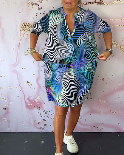 Women's V-Neck Casual Everyday Midi Dress