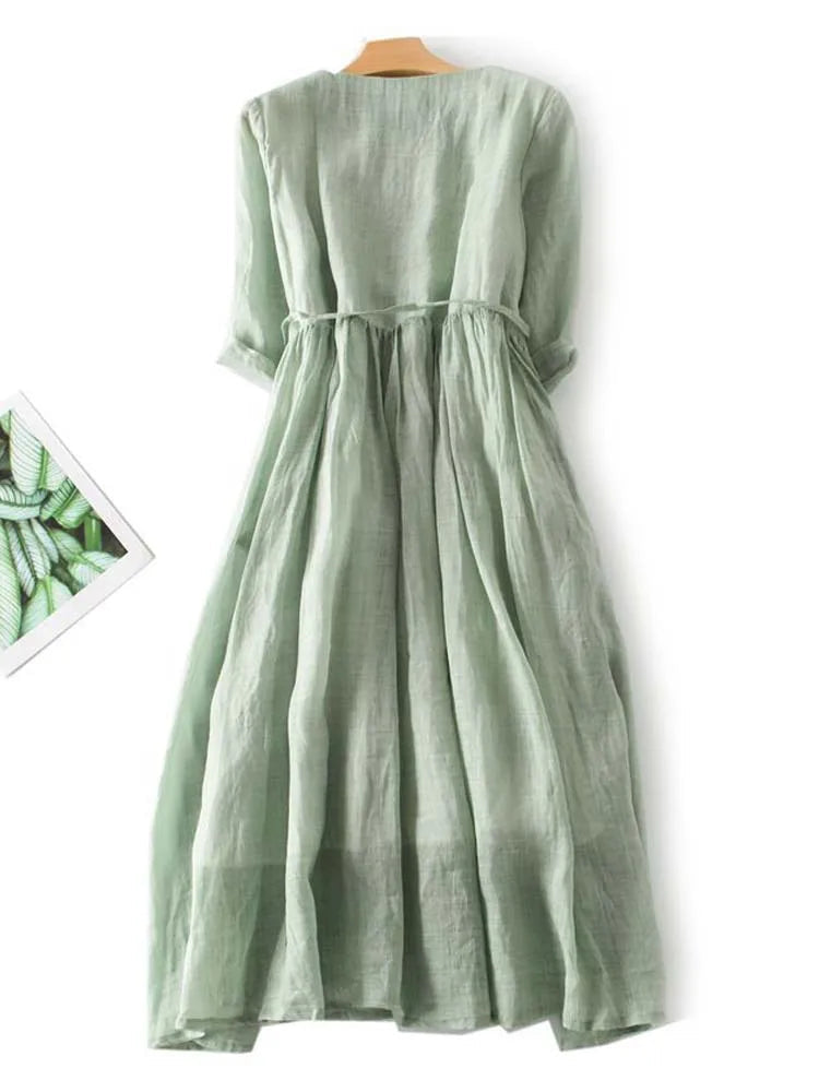 Women's Vintage Everyday Midi Dress