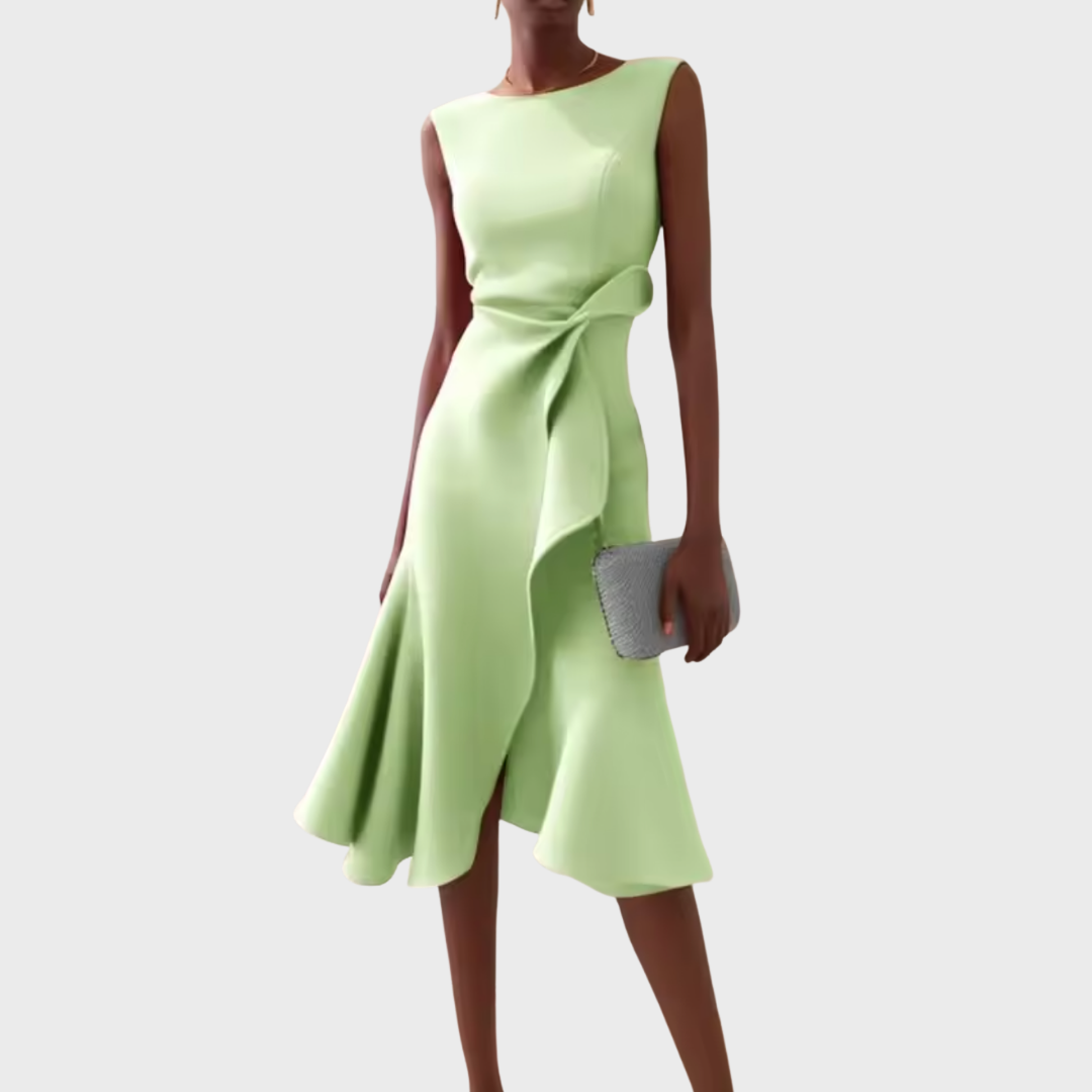 Women's Asymmetric Formal Midi Dress