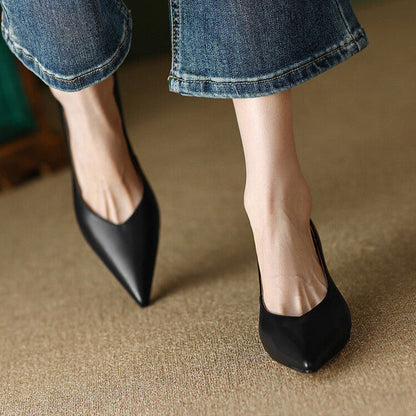Women's Kitten Heel Pointed Toe Pumps