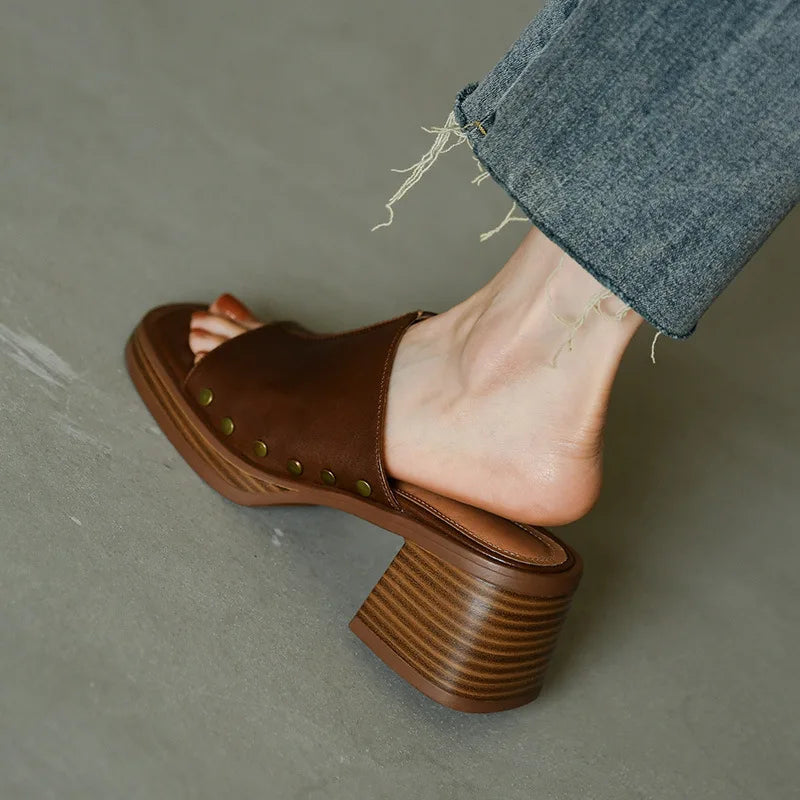 Women's Flat Slide Mule Sandals