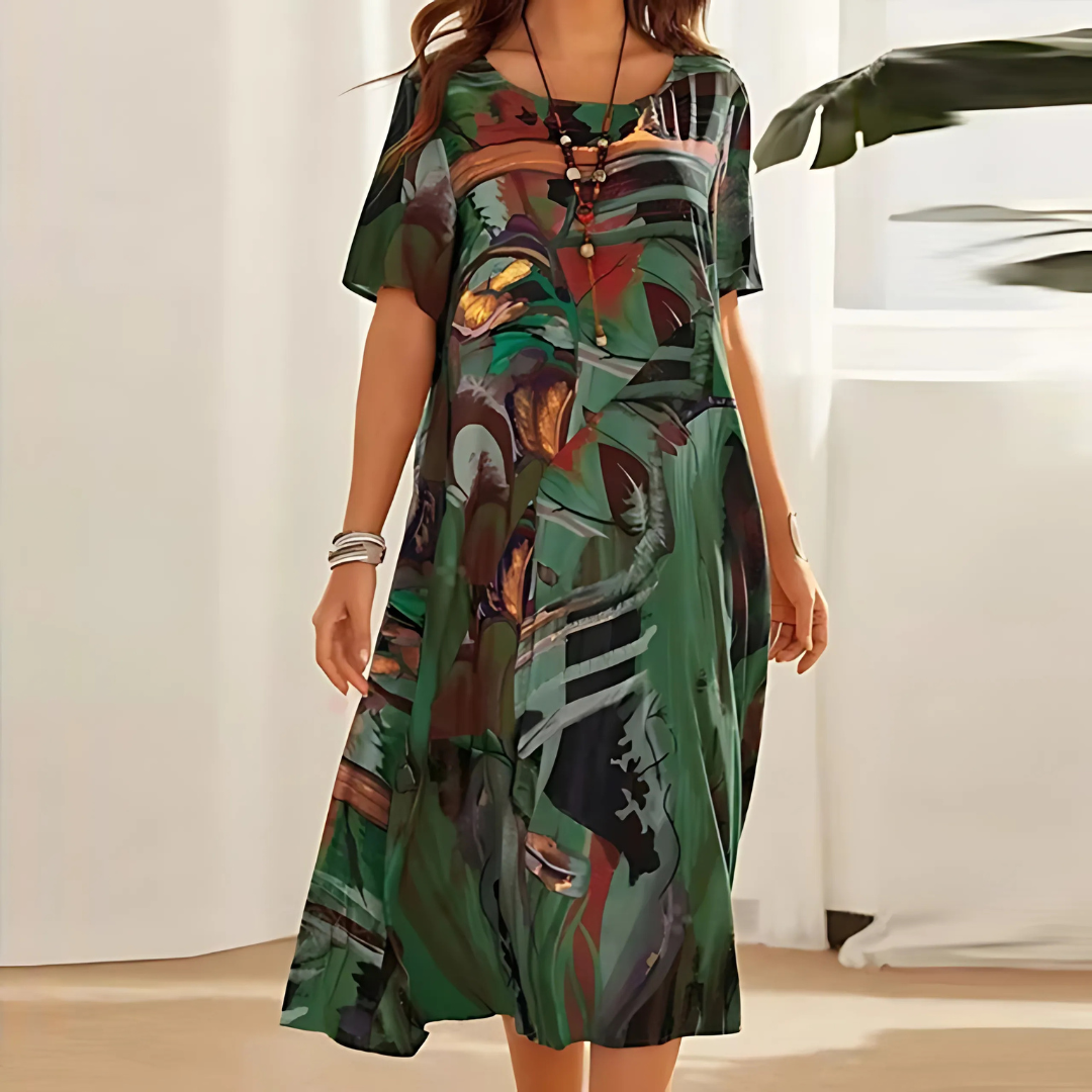 Women's Floral Casual Midi Dress