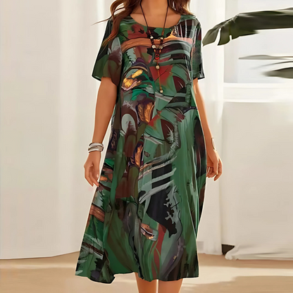 Women's Floral Casual Midi Dress