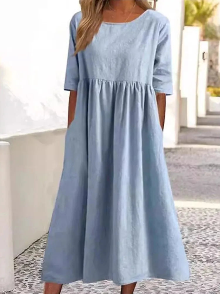 Women's Spring Casual Daywear Midi Dress