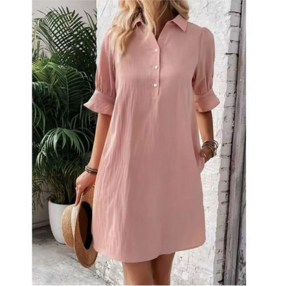 Women's Casual Shirt Midi Dress