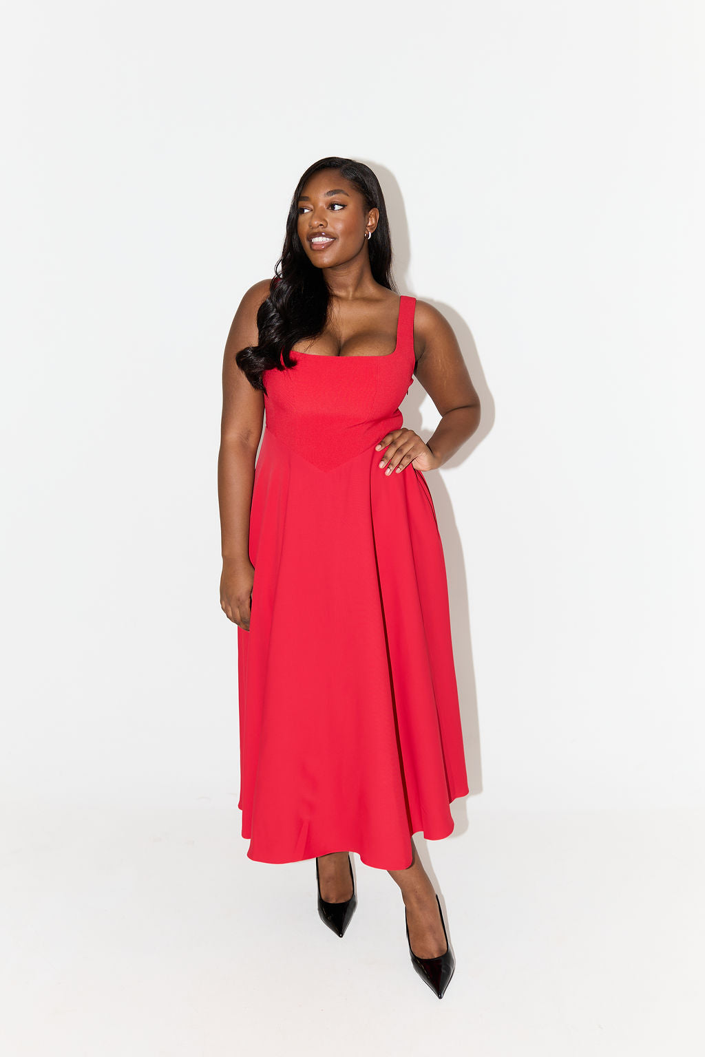 Women's Flowy Event Midi Dress