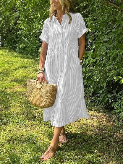 Striped Button-Up Shirt – Women's Classic Shirt | Celina