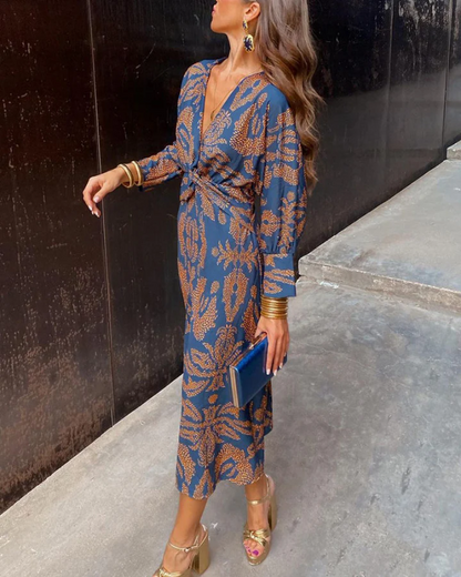 Women's Long Sleeve Formal Evening Maxi Dress
