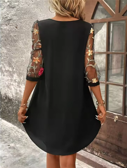 Women's V-Neck Floral Special Occasion Dress