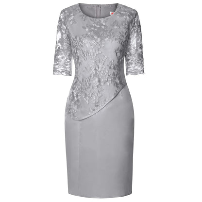 Women's Faux-Wrap Cocktail Midi Dress