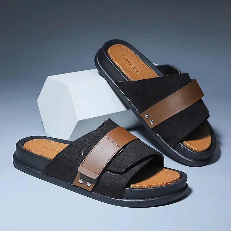 Women's Cushioned Flat Slide Sandals