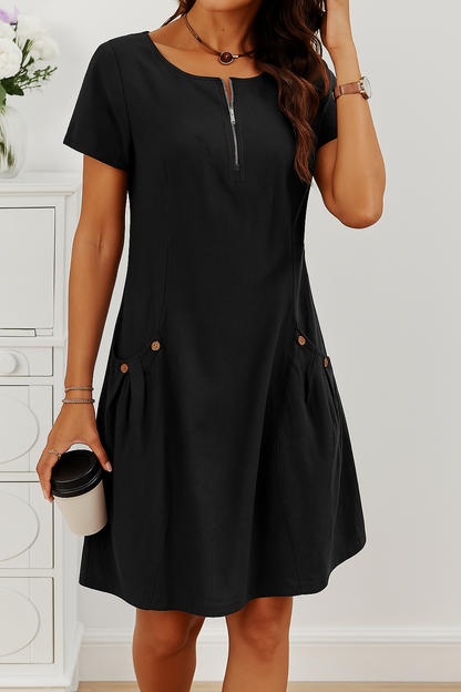 Women's Button Detail Summer Midi Dress