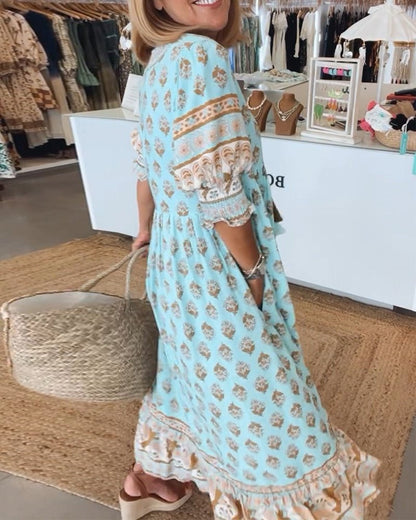 Women's Boho Summer Midi Dress