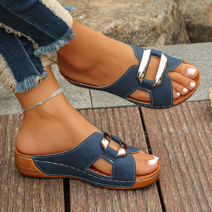 Women's Cushioned Adjustable Buckle Sandals