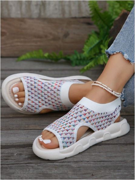 Women's Open Toe Slip-On Platform Sandals