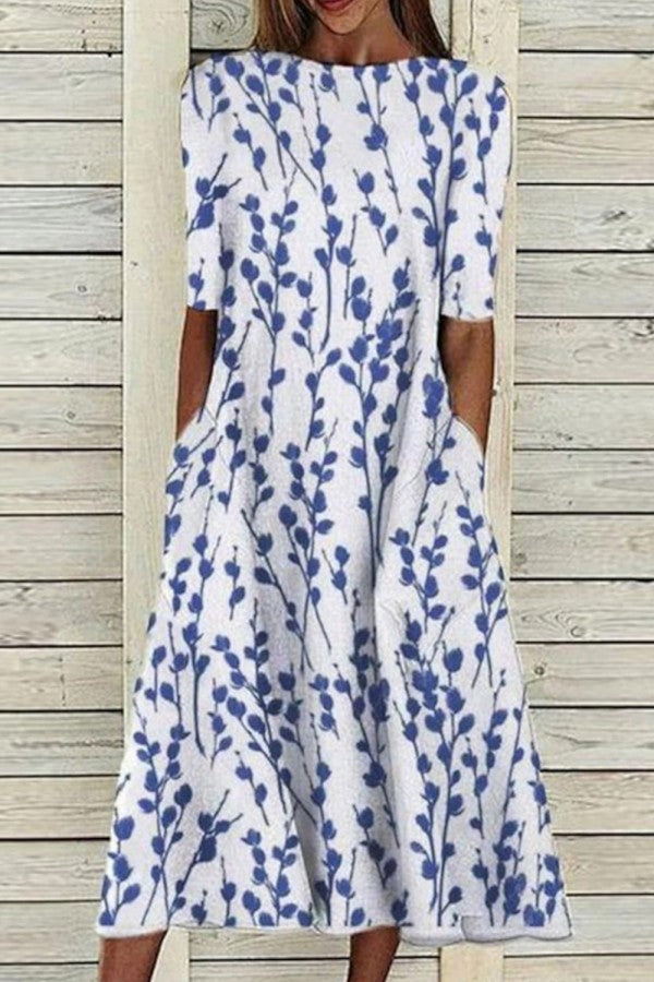 Women's Floral Casual Everyday Midi Dress